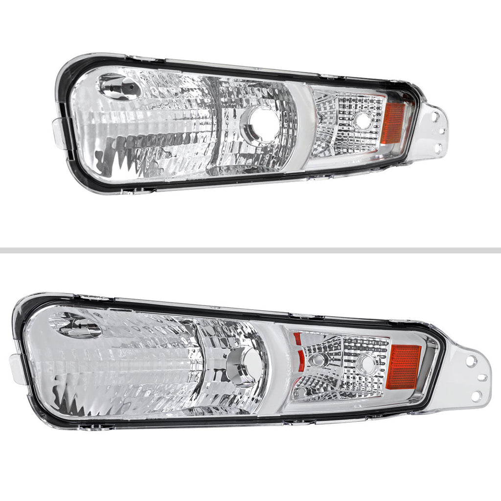2005-2009 Ford Mustang S197 Turn Signal Parking Lamp (Chrome Housing / Clear Lens)