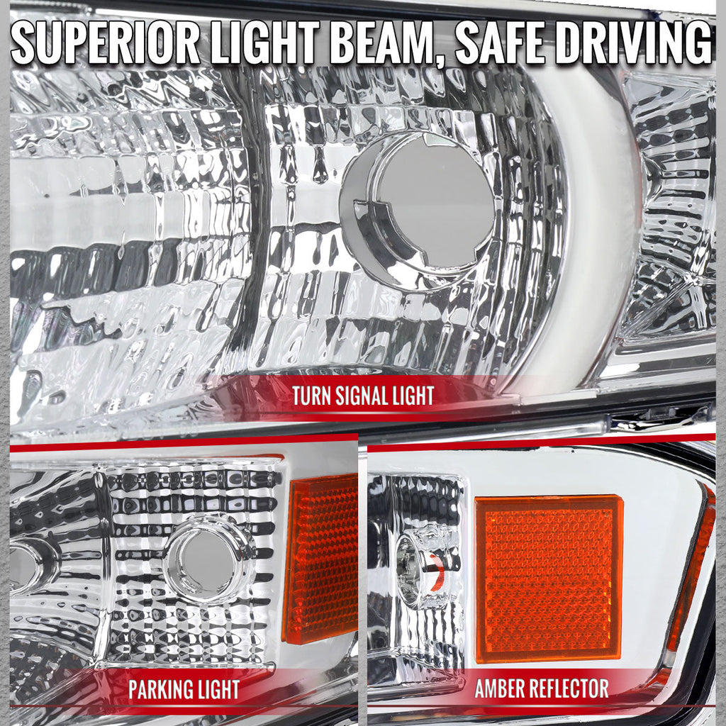 2005-2009 Ford Mustang S197 Turn Signal Parking Lamp (Chrome Housing / Clear Lens)