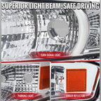 2005-2009 Ford Mustang S197 Turn Signal Parking Lamp (Chrome Housing / Clear Lens)