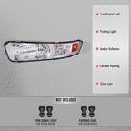 2005-2009 Ford Mustang S197 Turn Signal Parking Lamp (Chrome Housing / Clear Lens)