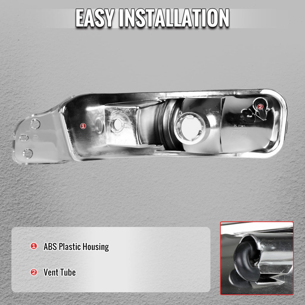 2005-2009 Ford Mustang S197 Turn Signal Parking Lamp (Chrome Housing / Clear Lens)
