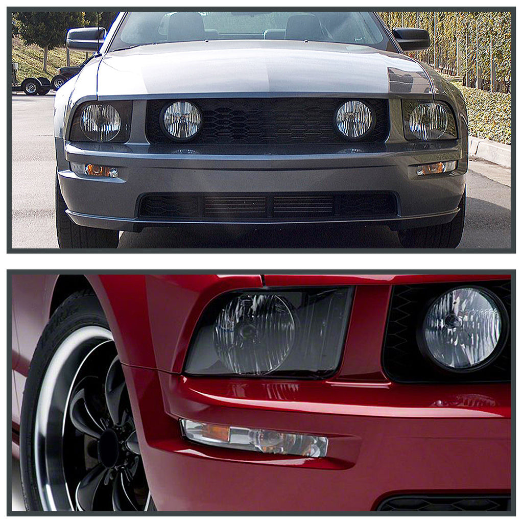 2005-2009 Ford Mustang S197 Factory Style Bumper Lights (Chrome Housing / Clear Lens)