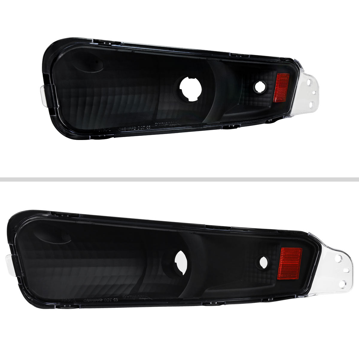 2005-2009 Ford Mustang S197 Turn Signal Parking Lamp (Matte Black Housing / Clear Lens)