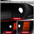 2005-2009 Ford Mustang S197 Turn Signal Parking Lamp (Matte Black Housing / Clear Lens)