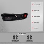 2005-2009 Ford Mustang S197 Turn Signal Parking Lamp (Matte Black Housing / Clear Lens)