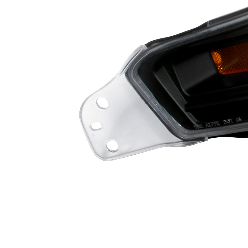 2005-2009 Ford Mustang S197 Factory Style Bumper Lights (Matte Black Housing / Clear Lens)