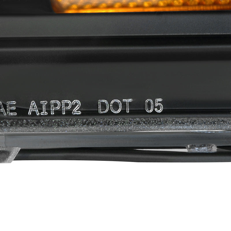 2005-2009 Ford Mustang S197 Factory Style Bumper Lights (Matte Black Housing / Clear Lens)