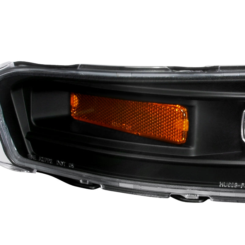 2005-2009 Ford Mustang S197 Factory Style Bumper Lights (Matte Black Housing / Clear Lens)