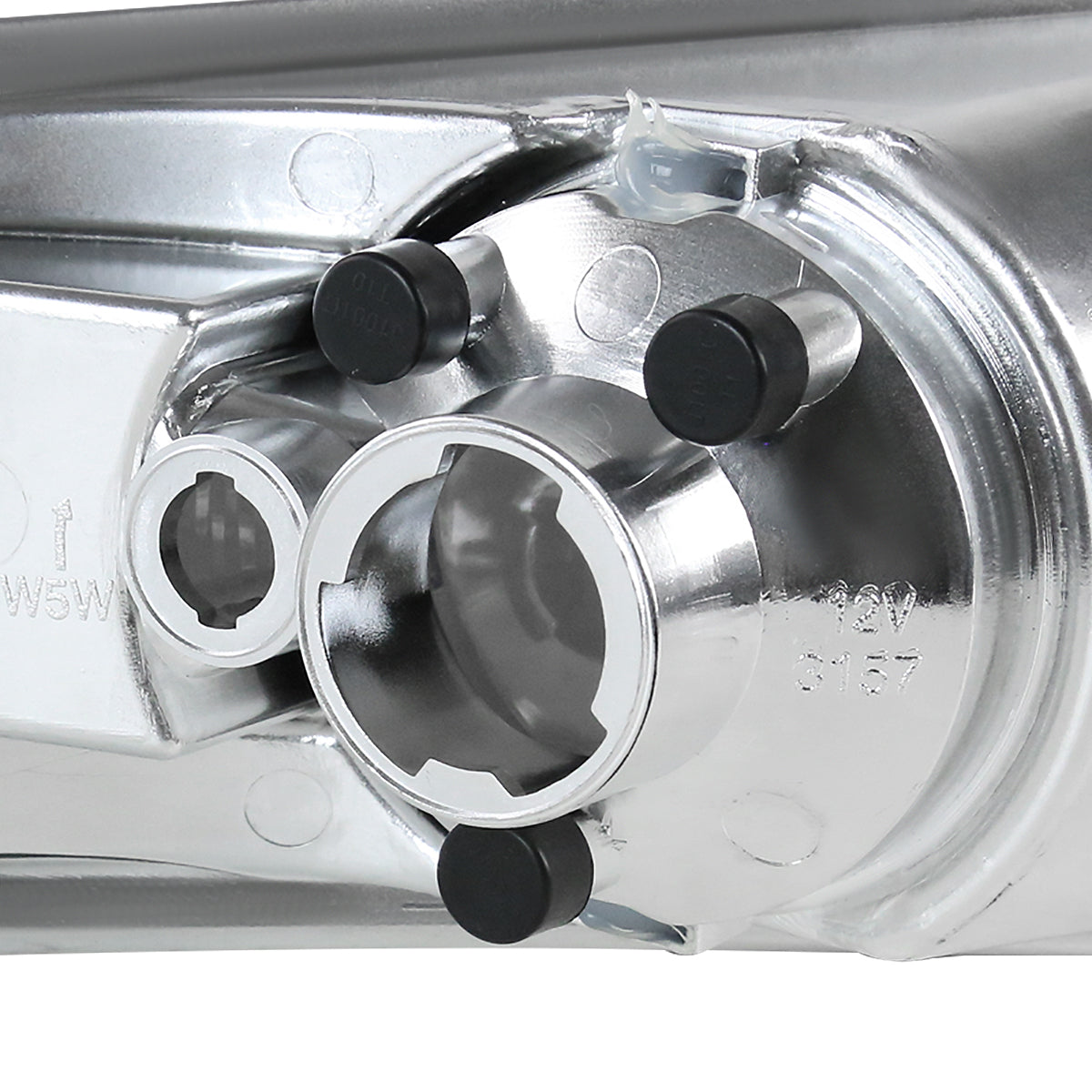 2005-2009 Ford Mustang S197 Factory Style Bumper Lights (Matte Black Housing / Clear Lens)