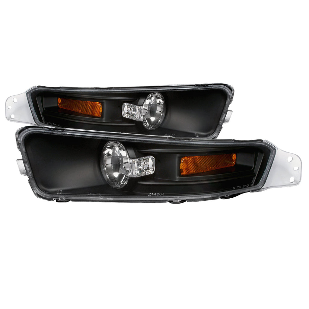 2005-2009 Ford Mustang S197 Factory Style Bumper Lights (Matte Black Housing / Clear Lens)