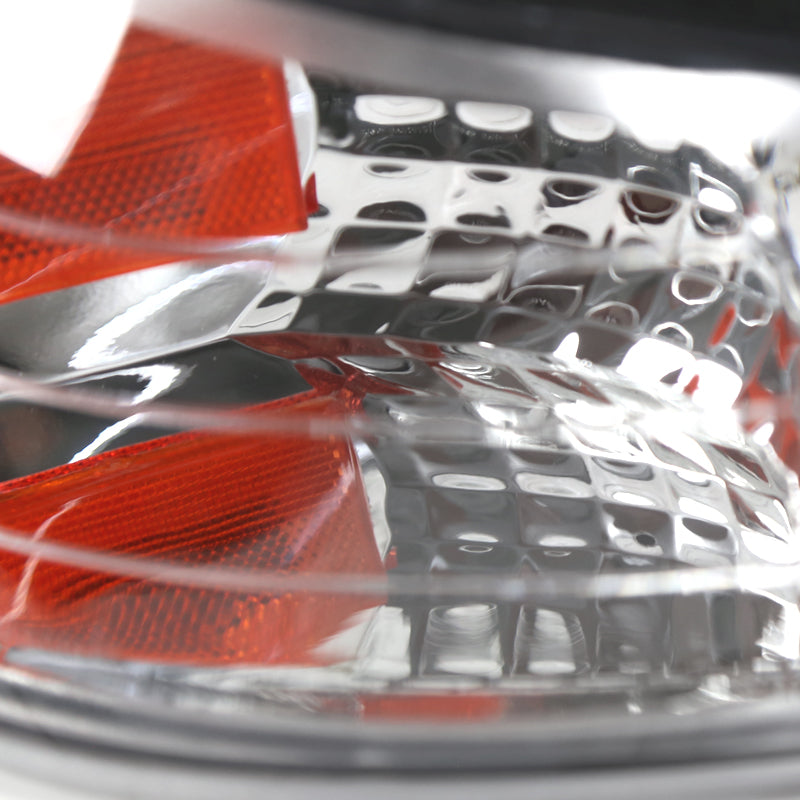 1994-1998 Ford Mustang SN95 Corner Parking Turn Signal Lights (Chrome Housing / Clear Lens)