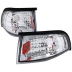 1994-1998 Ford Mustang SN95 Corner Parking Turn Signal Lights (Chrome Housing / Clear Lens)