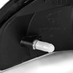 1994-1998 Ford Mustang SN95 Corner Parking Turn Signal Lights w/ Amber Reflector (Matte Black Housing / Clear Lens)