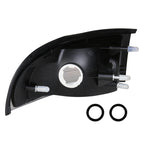 1994-1998 Ford Mustang SN95 Corner Parking Turn Signal Lights w/ Amber Reflector (Matte Black Housing / Clear Lens)