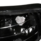 1994-1998 Ford Mustang SN95 Corner Parking Turn Signal Lights w/ Amber Reflector (Matte Black Housing / Clear Lens)