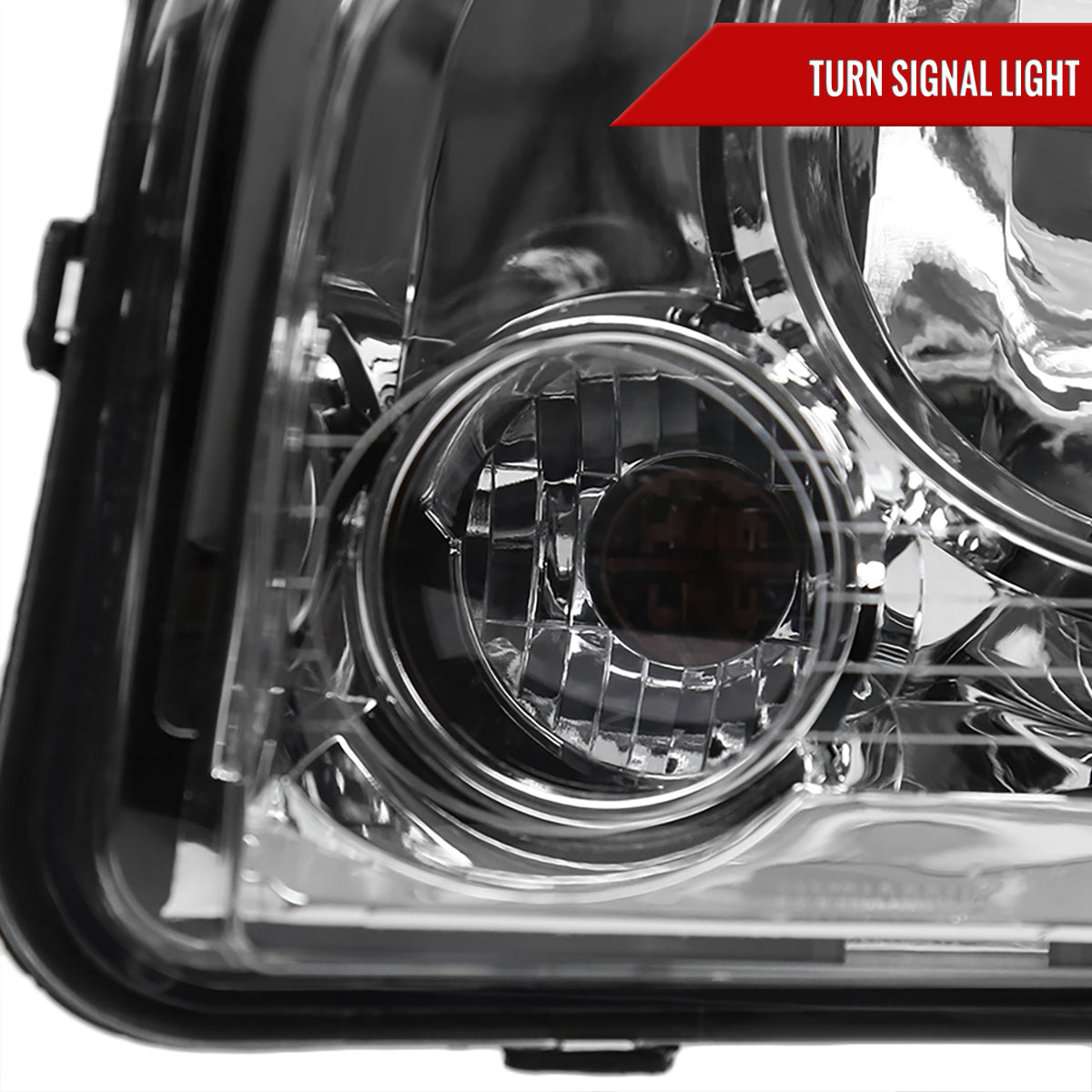 2006-2010 Dodge Charger LX Factory Style Headlights w/ Corner Lights (Chrome Housing / Clear Lens)