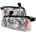 2006-2010 Dodge Charger LX Factory Style Headlights w/ Corner Lights (Chrome Housing / Clear Lens)