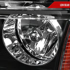 2006-2010 Dodge Charger LX Factory Style Headlights w/ Corner Lights (Matte Black Housing / Clear Lens)