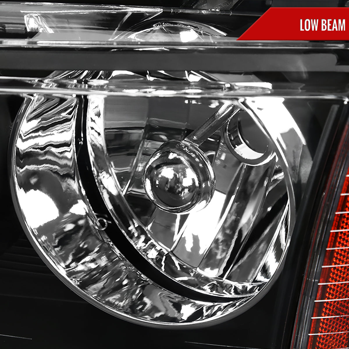 2006-2010 Dodge Charger LX Factory Style Headlights w/ Corner Lights (Matte Black Housing / Clear Lens)