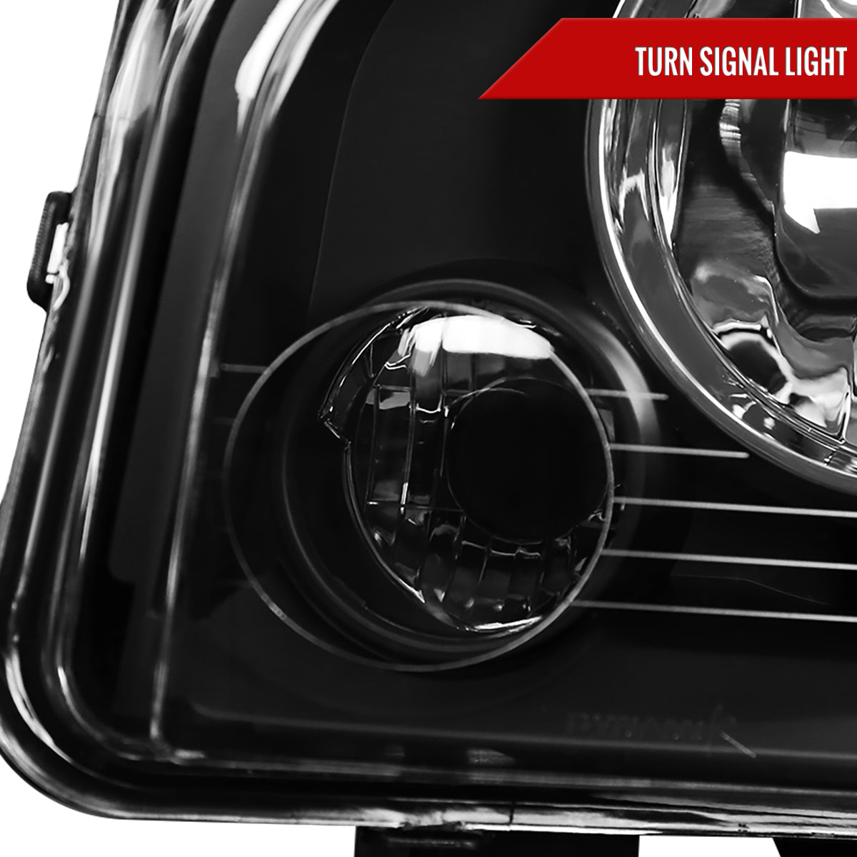 2006-2010 Dodge Charger LX Factory Style Headlights w/ Corner Lights (Matte Black Housing / Clear Lens)