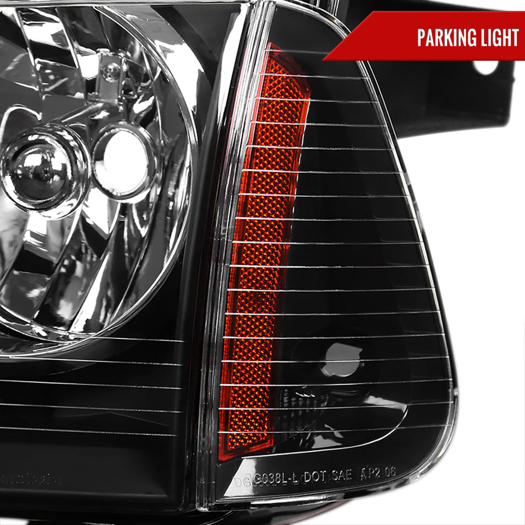 2006-2010 Dodge Charger LX Factory Style Headlights w/ Corner Lights (Matte Black Housing / Clear Lens)