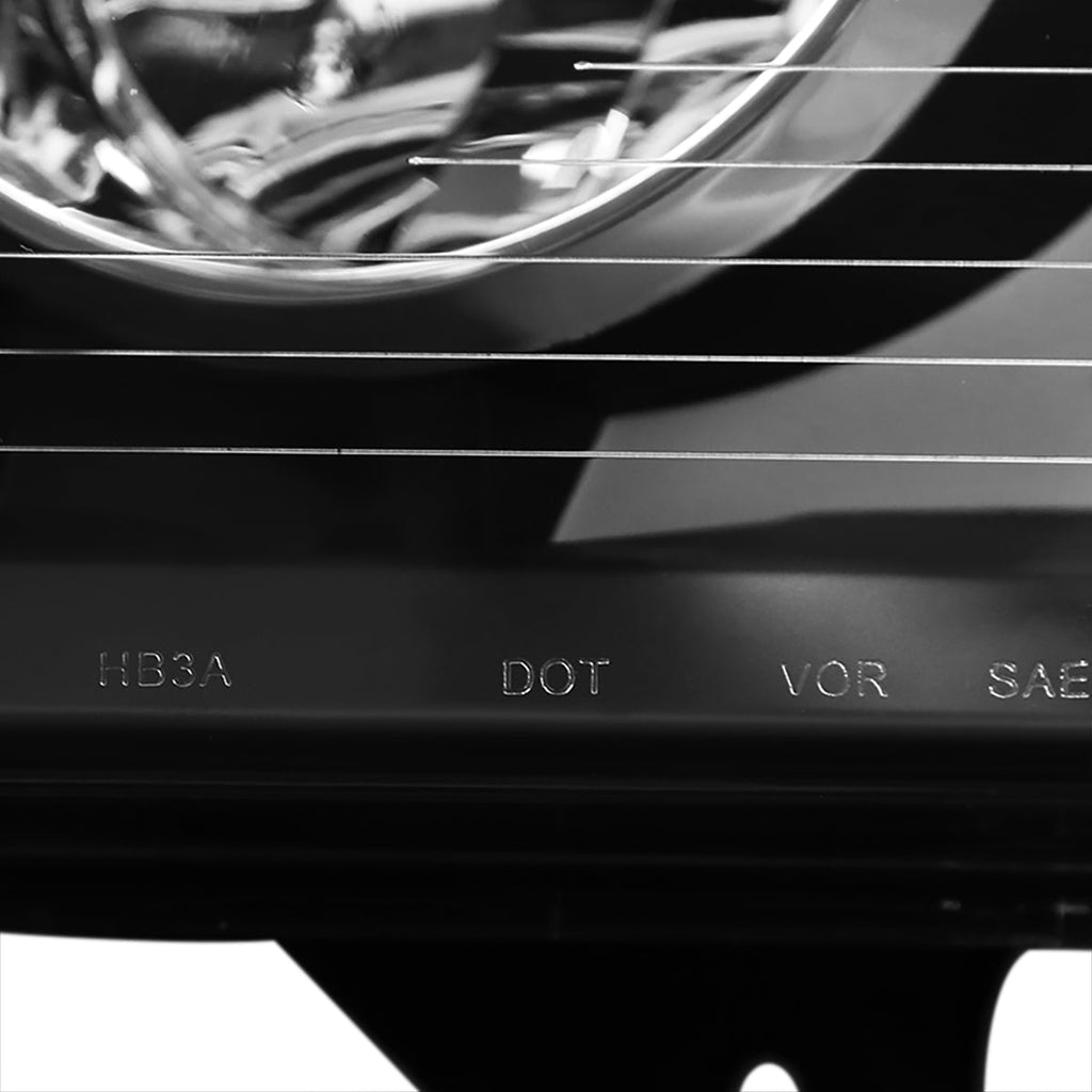 2006-2010 Dodge Charger LX Factory Style Headlights w/ Corner Lights (Matte Black Housing / Clear Lens)