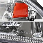 1987-1993 Ford Mustang Fox Body Crystal Headlights (Chrome Housing / Clear Lens)