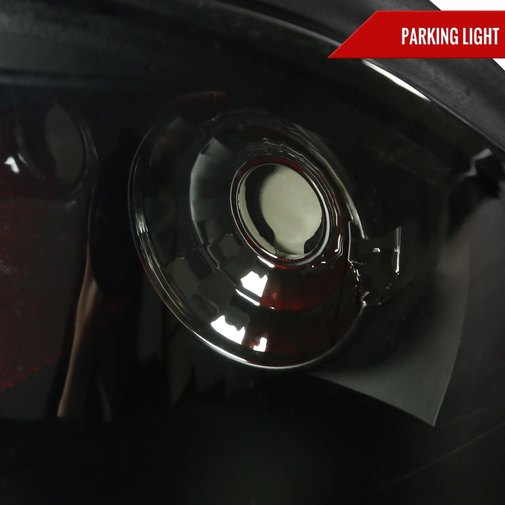 1987-1993 Ford Mustang Fox Body Crystal Headlights (Chrome Housing / Smoked Lens)