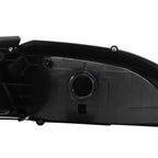 1994-1998 Ford Mustang SN95 1PC Crystal Headlights w/ Amber Reflectors (Matte Black Housing / Clear Lens)