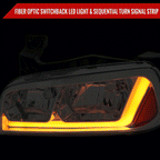 2006-2010 Dodge Charger LX Switchback Sequential LED Bar Factory Style Headlights (Chrome Housing / Clear Lens)