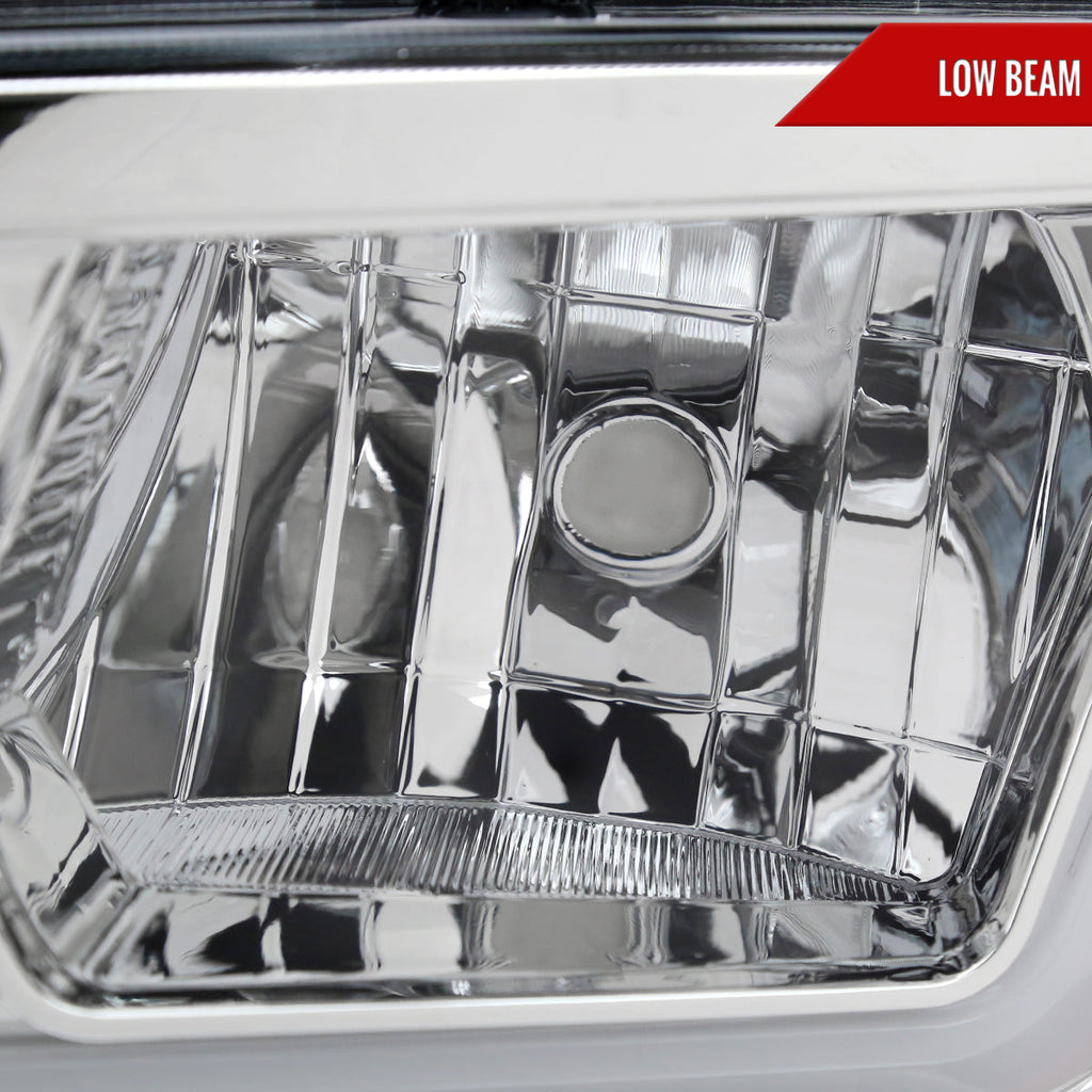 2006-2010 Dodge Charger LX Switchback Sequential LED Bar Factory Style Headlights (Chrome Housing / Clear Lens)