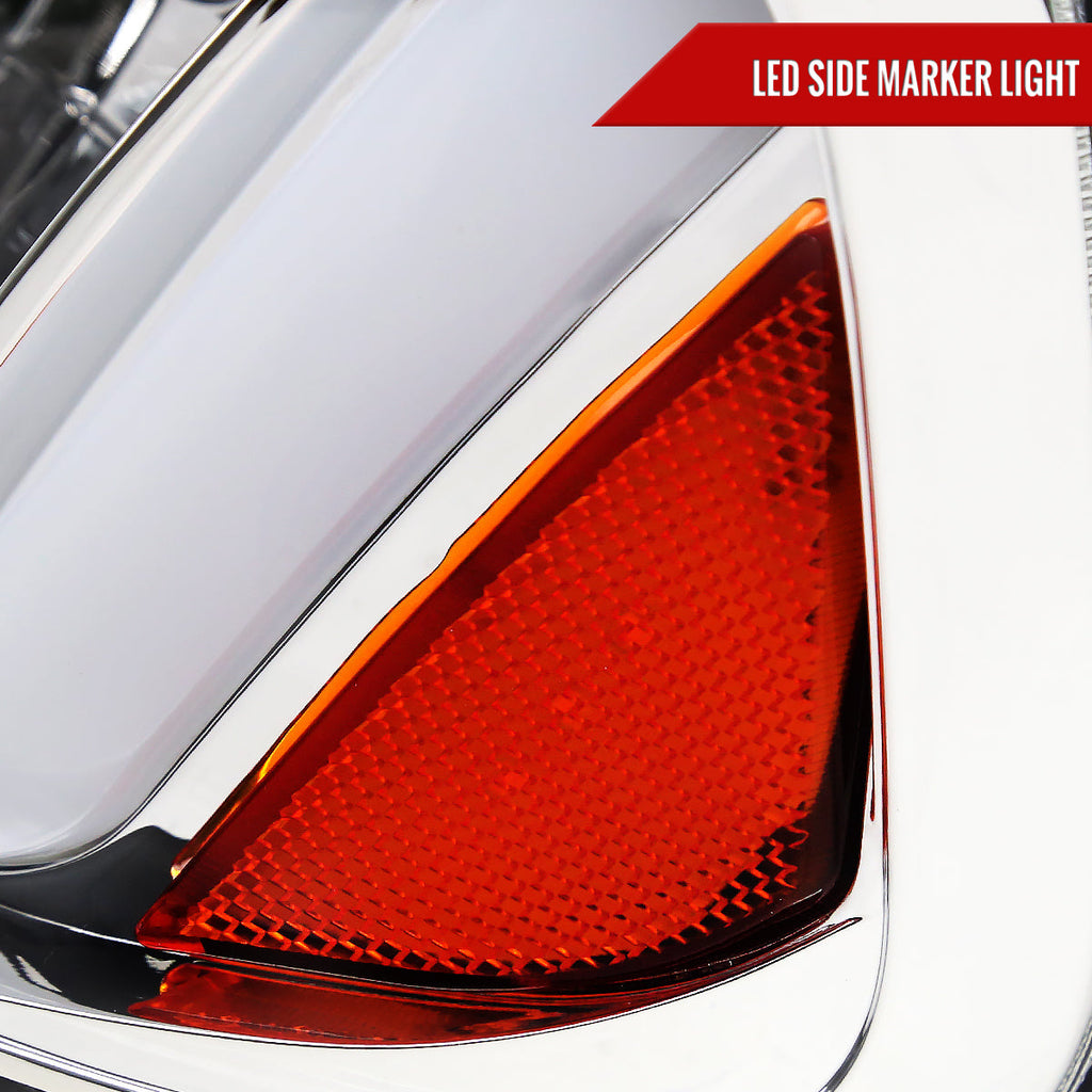 2006-2010 Dodge Charger LX Switchback Sequential LED Bar Factory Style Headlights (Chrome Housing / Clear Lens)