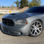 2006-2010 Dodge Charger LX Switchback Sequential LED Bar Factory Style Headlights (Chrome Housing / Clear Lens)