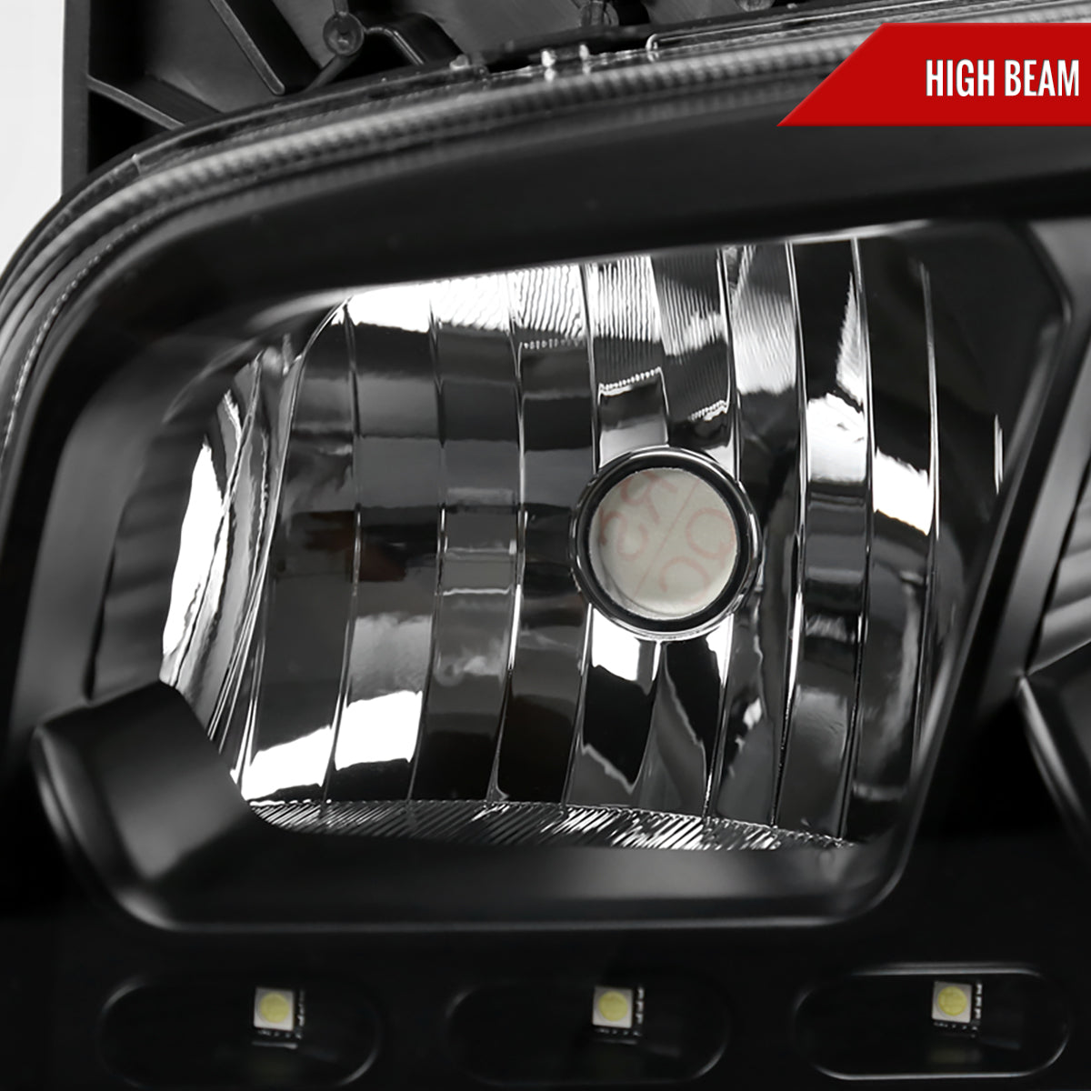 2006-2010 Dodge Charger LX 1PC Style SMD LED Light Strip Factory Style Headlights w/ Amber Reflector (Matte Black Housing / Clear Lens)