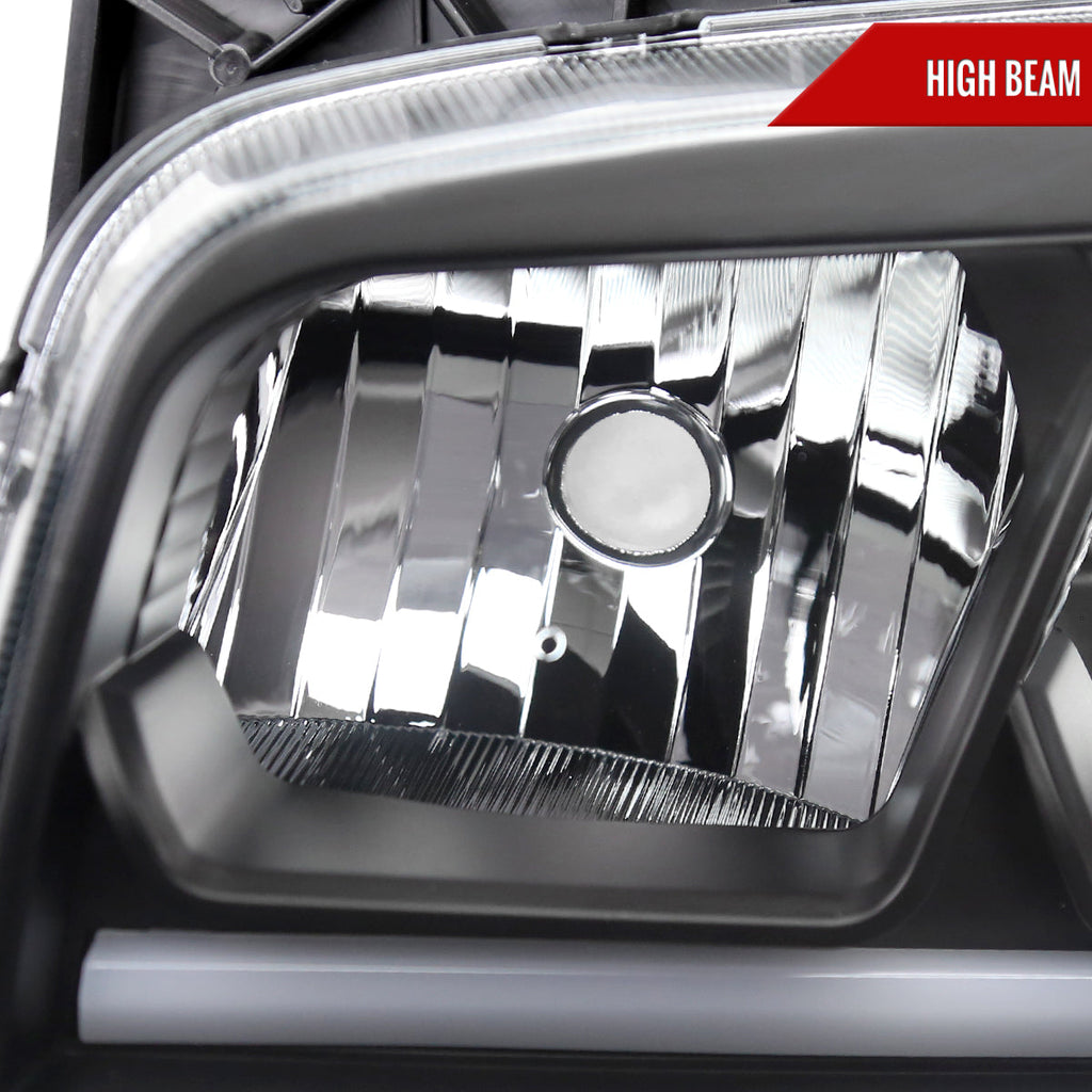 2006-2010 Dodge Charger LX Switchback Sequential LED Bar Factory Style Headlights (Matte Black Housing / Clear Lens)