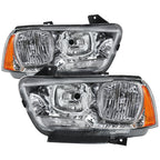 2011-2014 Dodge Charger LD Factory Style Halogen Headlights (Chrome Housing / Clear Lens)