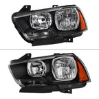 2011-2014 Dodge Charger LD Factory Style Halogen Headlights (Matte Black Housing / Clear Lens)