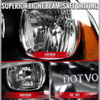 2011-2014 Dodge Charger LD Factory Style Halogen Headlights (Matte Black Housing / Clear Lens)