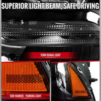 2011-2014 Dodge Charger LD Factory Style Halogen Headlights (Matte Black Housing / Clear Lens)