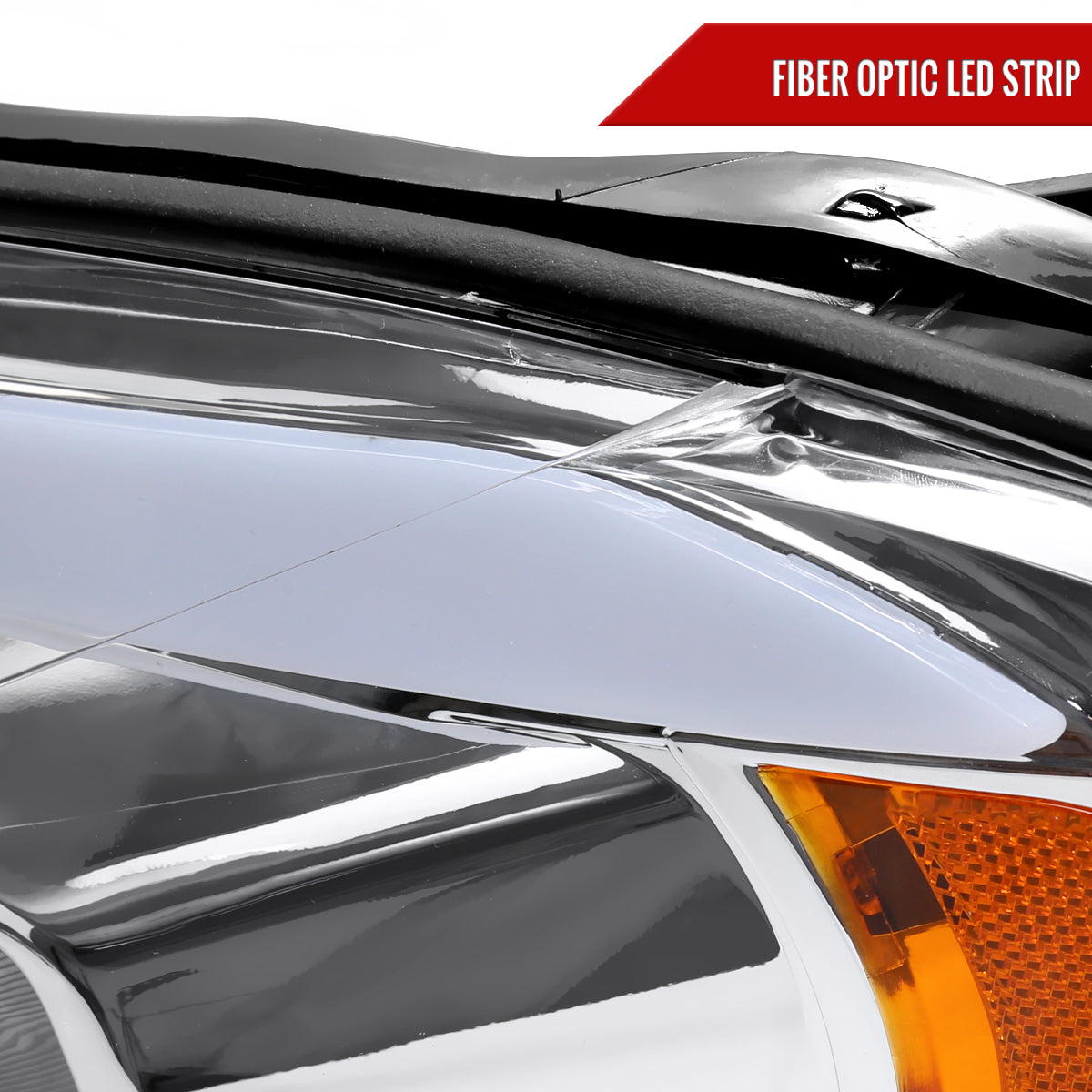 2006-2013 Chevrolet Impala / 2006-2007 Monte Carlo / 2014-2016 Impala Limited Factory Style Headlights w/ LED Strip (Chrome Housing / Clear Lens)