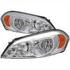 2006-2013 Chevrolet Impala / 2006-2007 Monte Carlo / 2014-2016 Impala Limited Factory Style Headlights w/ LED Strip (Chrome Housing / Clear Lens)