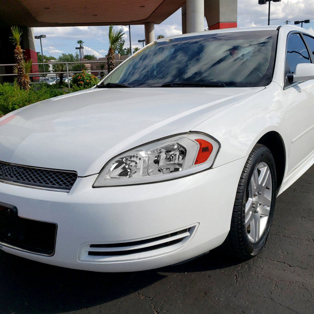 2006-2013 Chevrolet Impala / 2014-2016 Impala Limited / 2006-2007 Monte Carlo Switchback Sequential LED Bar Headlights (Chrome Housing / Clear Lens)