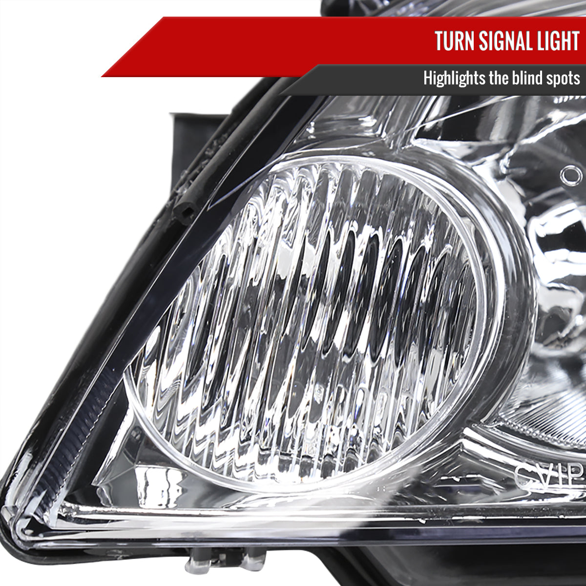 2006-2013 Chevrolet Impala / 2014-2016 Impala Limited / 2006-2007 Monte Carlo Crystal Headlights w/ Amber Reflectors (Chrome Housing / Clear Lens)