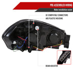 2006-2013 Chevrolet Impala / 2014-2016 Impala Limited / 2006-2007 Monte Carlo Crystal Headlights w/ Amber Reflectors (Chrome Housing / Clear Lens)