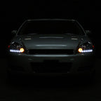 2006-2013 Chevrolet Impala / 2014-2015 Impala Limited / 2006-2007 Monte Carlo Crystal Headlights w/ LED Strip (Chrome Housing / Clear Lens)