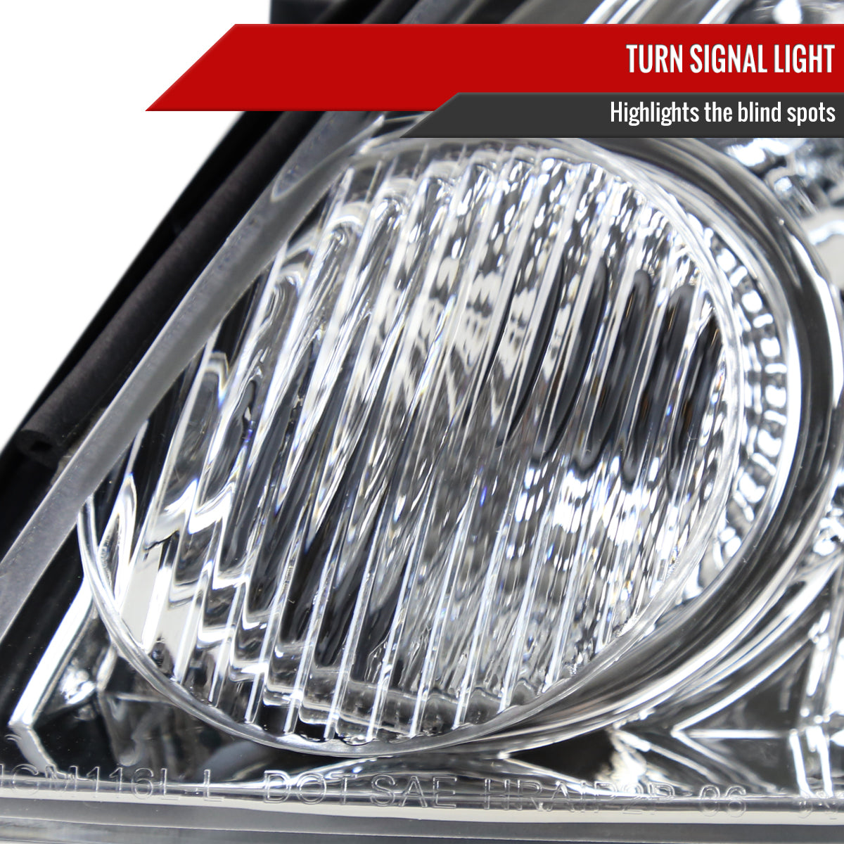 2006-2013 Chevrolet Impala / 2014-2015 Impala Limited / 2006-2007 Monte Carlo Crystal Headlights w/ LED Strip (Chrome Housing / Clear Lens)