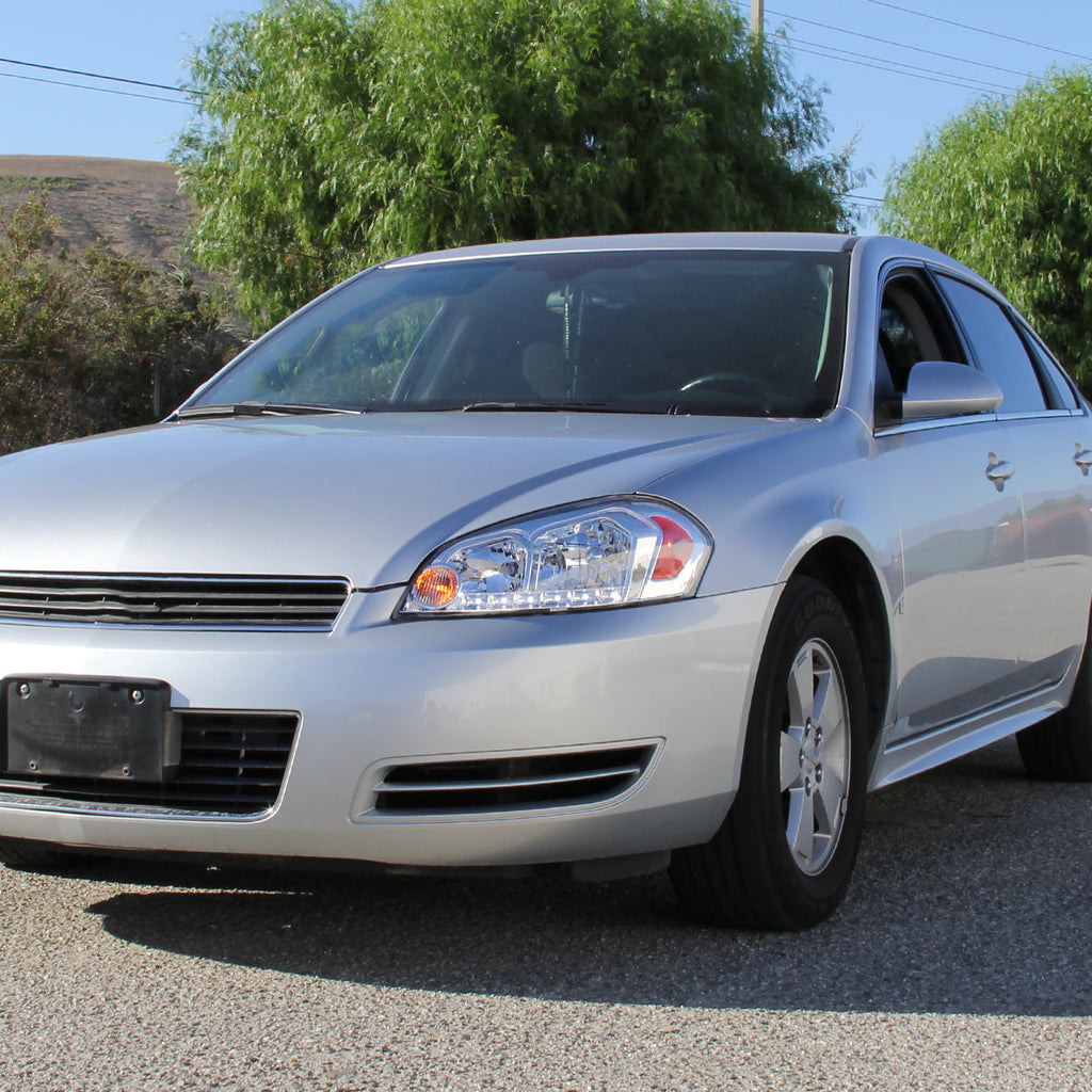2006-2013 Chevrolet Impala / 2014-2015 Impala Limited / 2006-2007 Monte Carlo Crystal Headlights w/ LED Strip (Chrome Housing / Clear Lens)