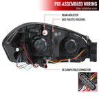 2006-2013 Chevrolet Impala / 2006-2007 Monte Carlo / 2014-2016 Impala Limited Factory Style Headlights w/ LED Strip (Chrome Housing / Smoked Lens)