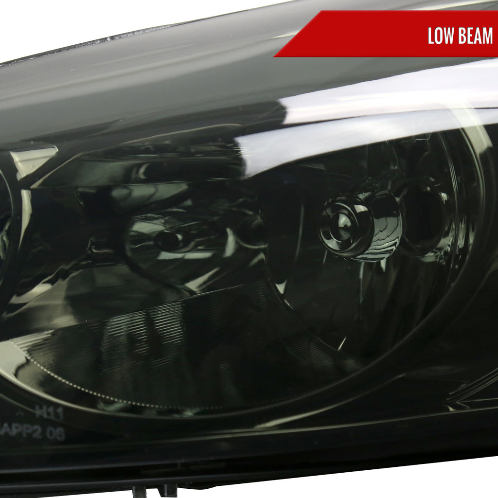 2006-2013 Chevrolet Impala / 2006-2007 Monte Carlo / 2014-2016 Impala Limited Factory Style Headlights w/ LED Strip (Chrome Housing / Smoked Lens)