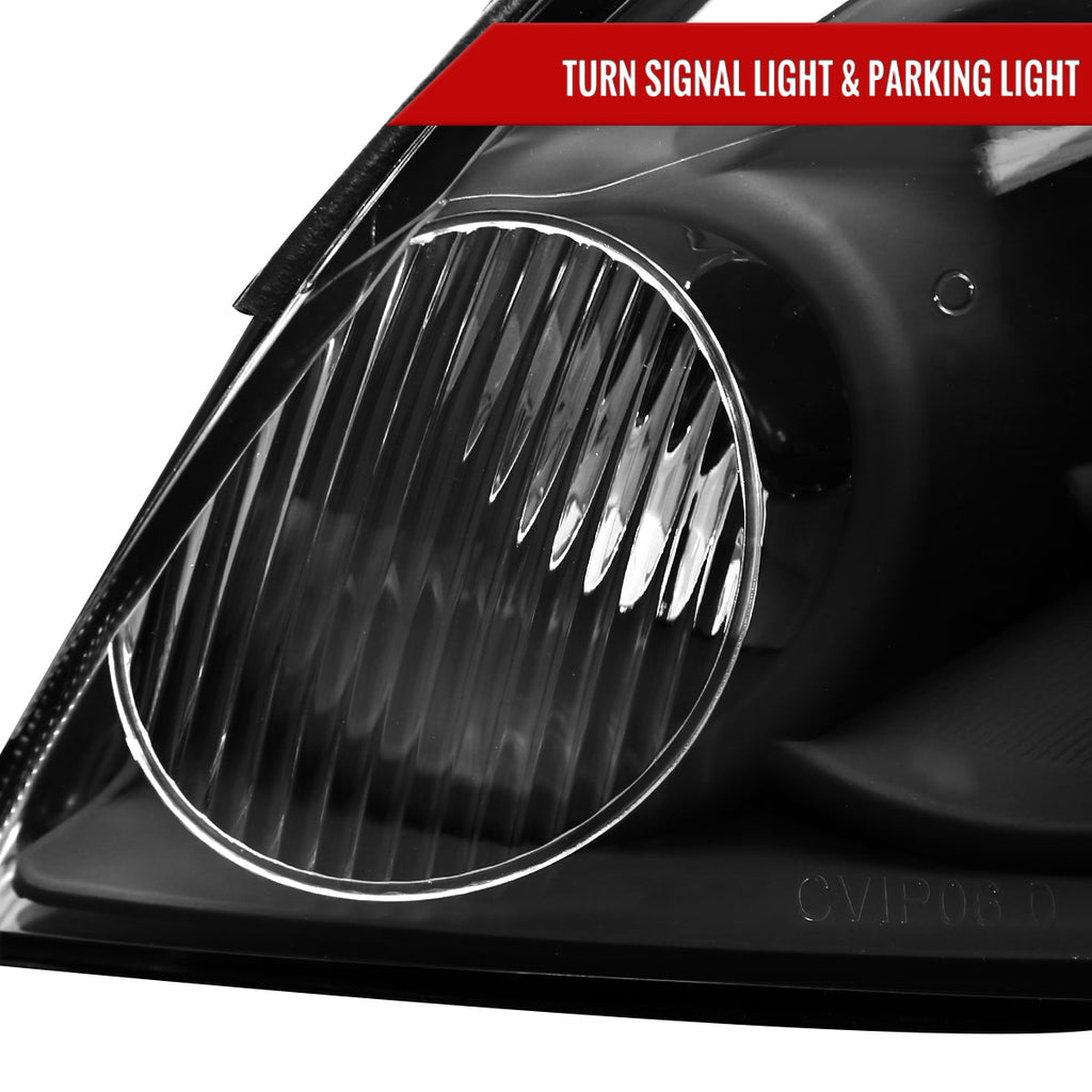 2006-2013 Chevrolet Impala / 2006-2007 Monte Carlo / 2014-2016 Impala Limited Factory Style Headlights w/ LED Strip (Matte Black Housing / Clear Lens)